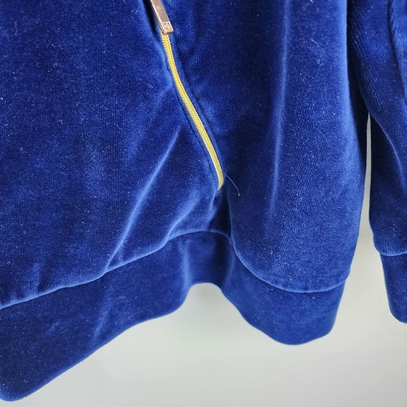 Lauren Ralph Lauren Jacket Womens Blue Plus 3X Monogram Crest Track Velour VTG - Picture 5 of 7